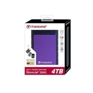 Transcend 4TB External Hard Drive Disk USB 3.0 - PURPLE/BLUE