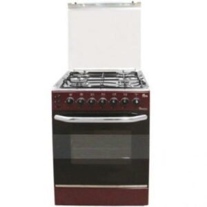 Ramtons EB/303 Cooker 4 gas 55X55 dark red standing cooker