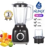Nunix 2 In 1 Blender With Grinding Machine, 1.5L, AK-200, 350W