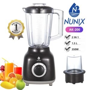 Nunix 2 In 1 Blender With Grinding Machine, 1.5L, AK-200, 350W