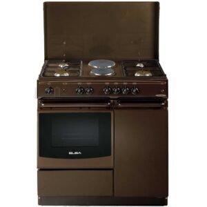 Ramtons 4 gas burners + 2 electric plates, DARK BROWN- EB/114