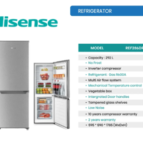 Hisense 292 Liters Fridge REF286DR