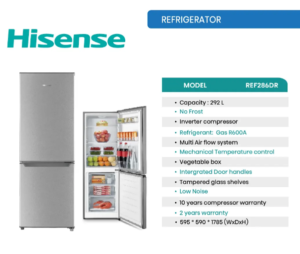 Hisense 292 Liters Fridge REF286DR