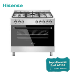 Hisense 4 Gas 2 Electric Cooker HF942GEES - 90 x 90 cm Stainless Steel