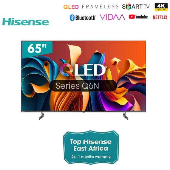 Hisense 65Q6N 65 inch QLED Smart TV 4K Dolby Vision & Atmos 60Hz Bluetooth, Netflix & YouTube