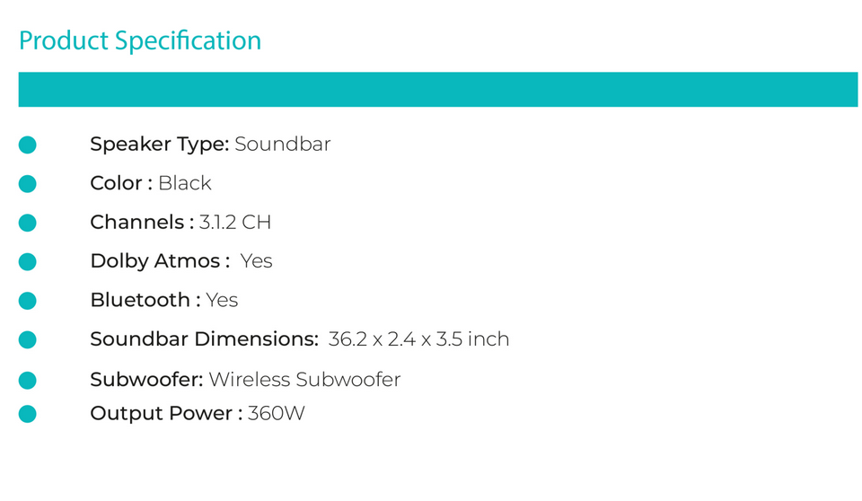 Hisense AX3120G 360W Wireless Soundbar