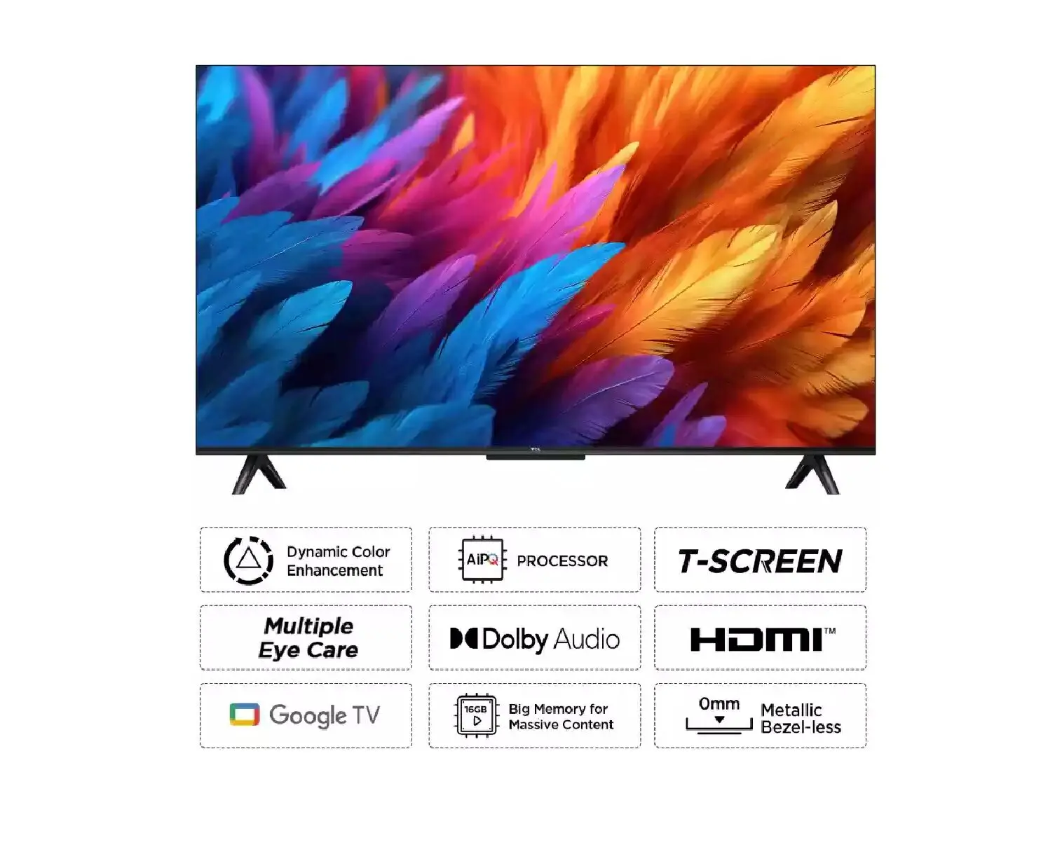 TCL 43V6B 43 inch UHD 4K Google Smart TV 2024 HDR10 Micro Dimming HDR10 60Hz Dolby Audio Bluetooth YouTube Netflix (V6B) - Image 3
