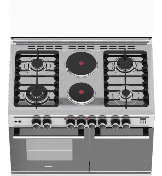 Haier 4 Gas Burner + 2 Electric Plates 60x90 Cooker - HCR6042DES - Image 2