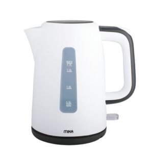MIKA Kettle MKT1601WB(MKT1601) 1.7L, Plastic, 360º Cordless, Concealed Element, Cream White & Black