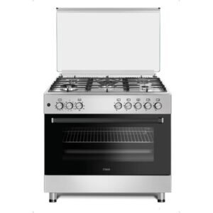MIKA  STANDING COOKER MST905G2WEF10HI(MST90PU5GHI/2WFO) 90 X 60 CM 5 Gas Pool Jet Burners Half Inox
