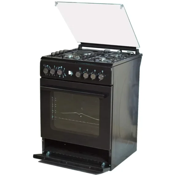 BJS I-6011T-BLACK 60X60 3-GAS+1 Hot Plate With Turbo-FAN