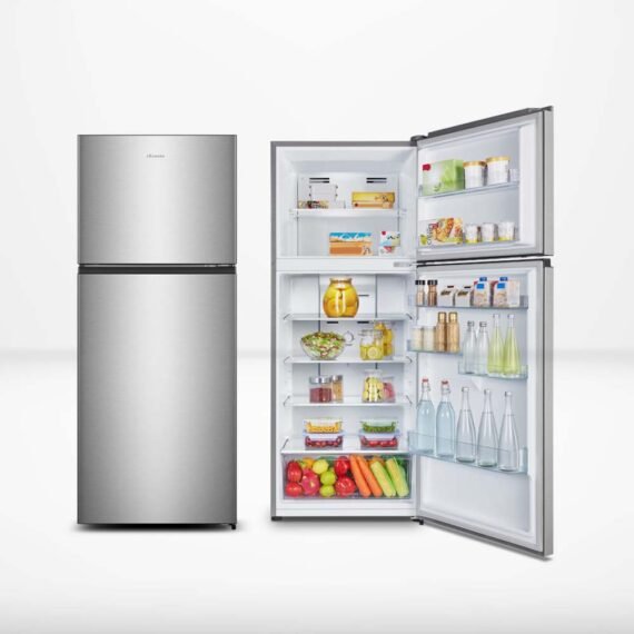 Hisense REF418DR Fridge 424L double door silver colour - Image 2