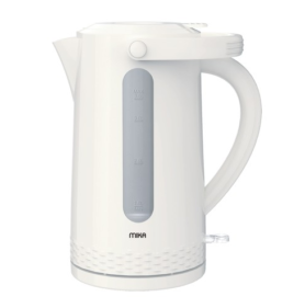 MIKA Kettle MKT5102W 3.5L, Plastic, 360º Cordless, Concealed Element, Cream White