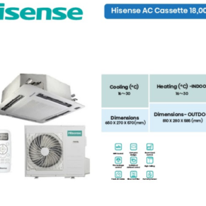 Hisense Cassette 18000BTU Air Conditioner Cooling and Heating AUC-18HR4SAA1 (AUW-18H4SS)