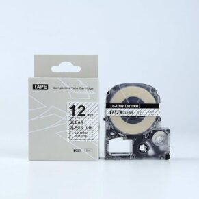 Epson SS-12KW 12mm 8m Black On White Tape Compatible