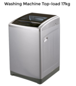 Hisense WT3T1723UT 17kg Top Load Washing Machine Capacity: 16kg Super quick wash Time delay function Power-off protection Smart fuzzy logic technology Titanium grey color LED Display Child lock Tempered glass damping door cover Time remaining indicator Self-programming function