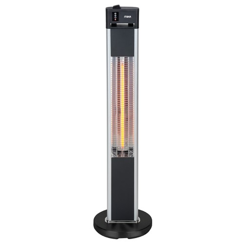 MIKA Patio Heater, 1350W-1600W, With Remote, Black & Silver