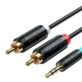 Vention 3.5MM Male to 2-Male RCA Adapter Cable 2M Black (BCLBH)