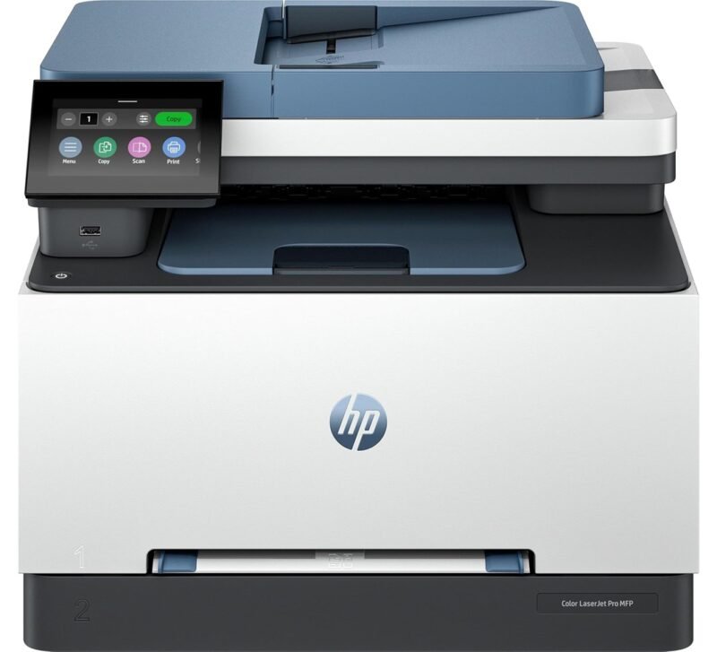 HP Color LaserJet Pro MFP 3303fdw, All In One Printer, Print, copy, scan, fax, Printer for Small medium business, Wireless, Print from phone or tablet, Touchscreen, Dark Surf Blue - 499M8A
