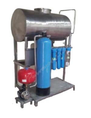 FRESH WATER PLANT WITH STAINLESS STEEL HOLDING TANK & FILLING LINE UF 1000L/ HR