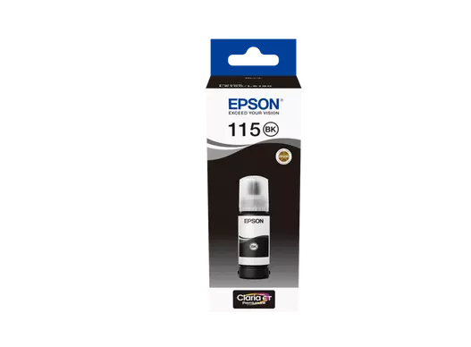 Epson 115 EcoTank Pigment Black Ink Bottle – 70 ml Claria ET Premium (C13T07C14A)