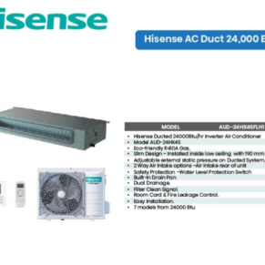 Hisense AUD-24HX4SFLH1 24000BTU Duct Air Conditioner Non-Inverter