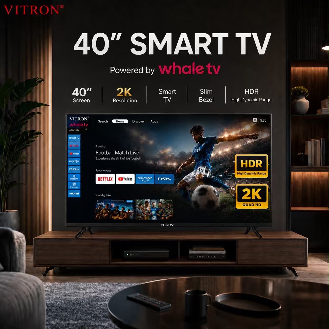 Vitron 40 inch Whale TV HTC40W - Image 2
