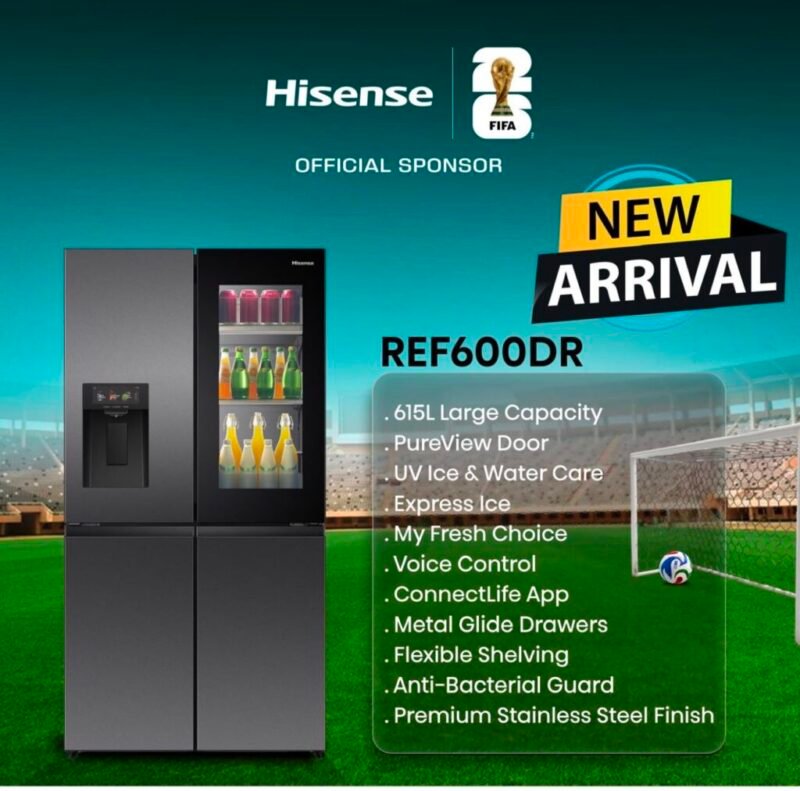 Hisense REF600DR 615L 4 Door Fridge
