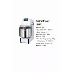 Premier 54L Spiral Mixer H50 – Commercial Dough Mixer