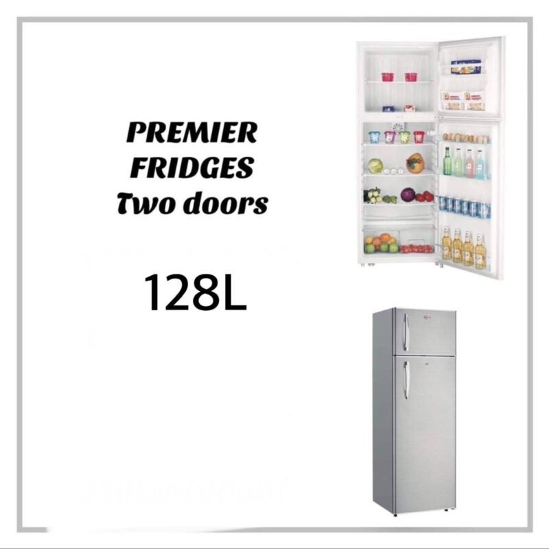 Premier 128L Two-Door DC Refrigerator – Energy-Efficient Compact Fridge